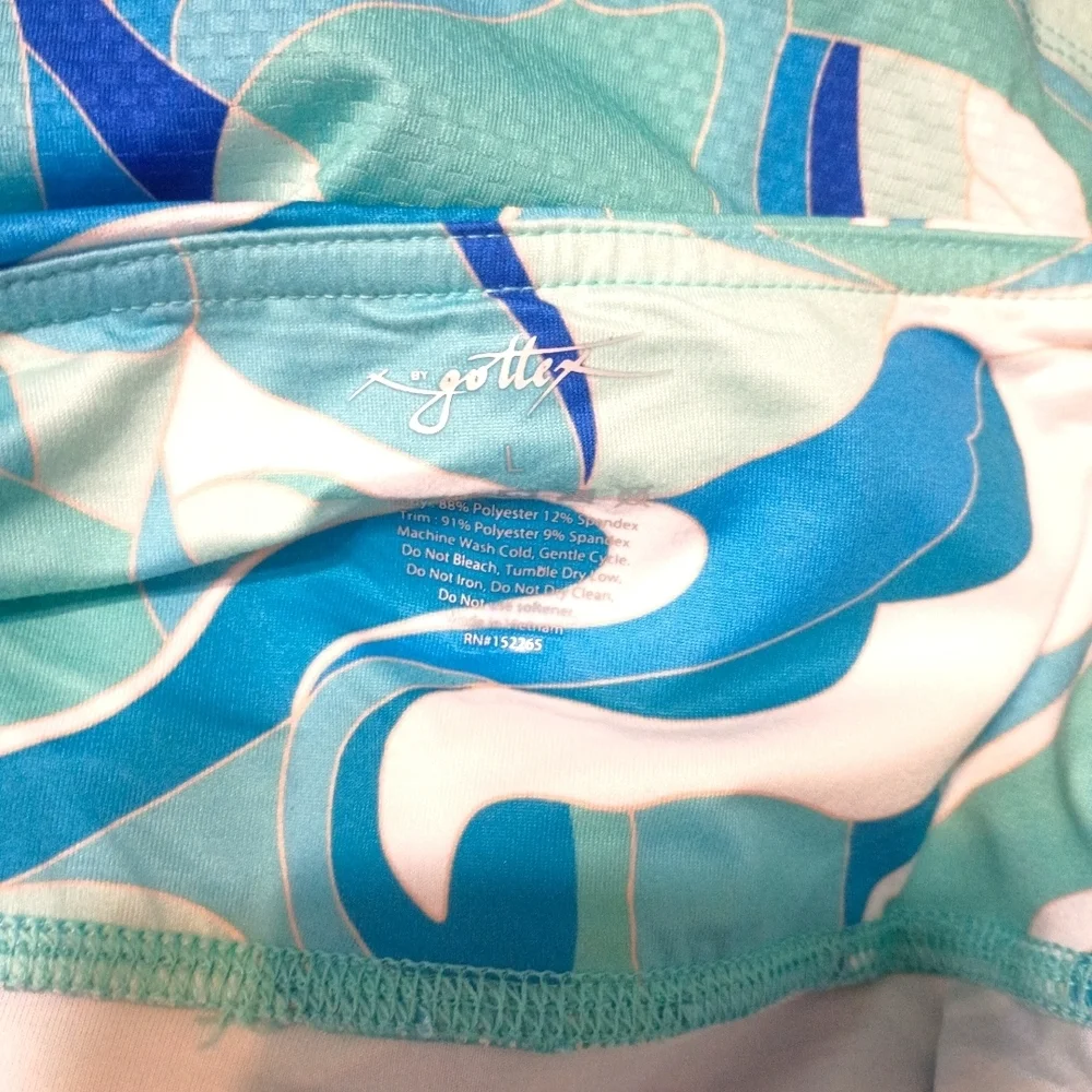 Gottex -Blue and White Patterned Skort - size Large - Picture 4 of 4